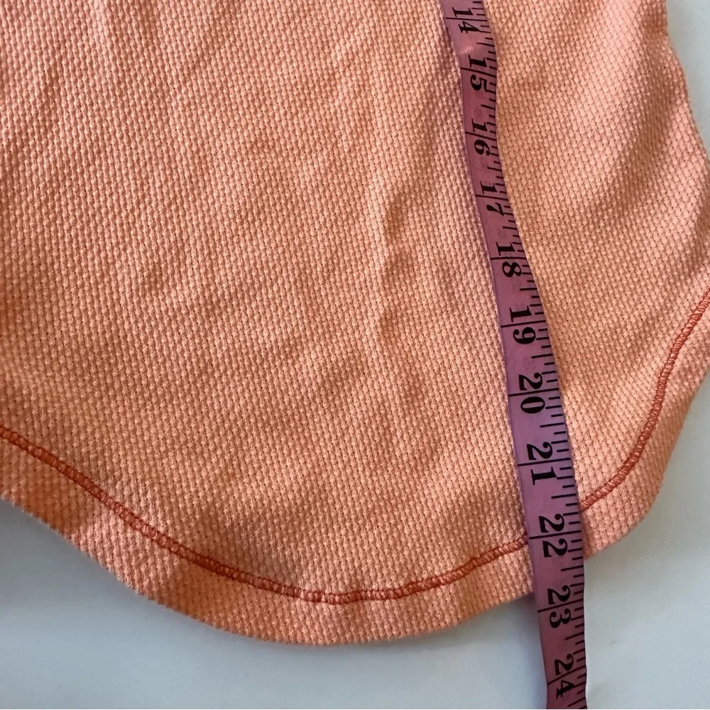 Free People in The Mix Cuff Thermal Boho Top, Desert Orange Combo NWOT Size‎ XS